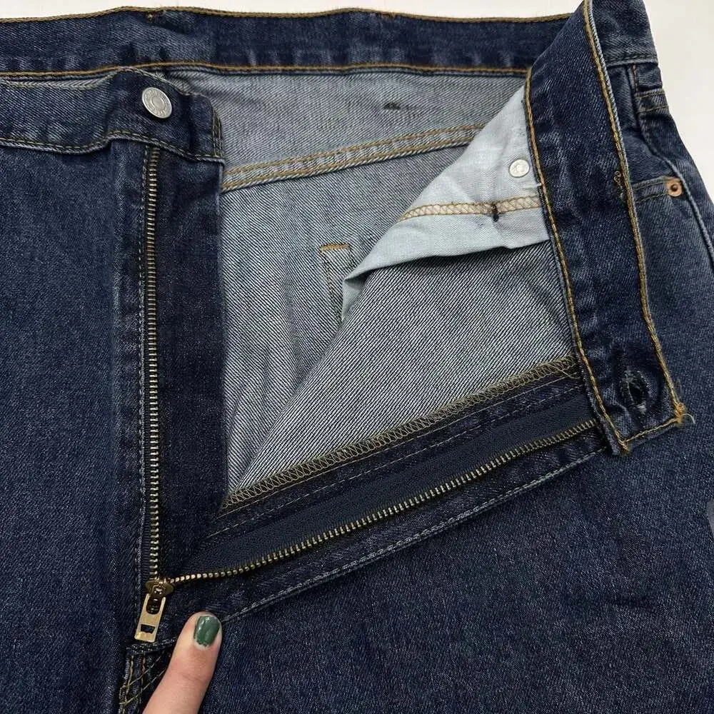 Levi's 505 Regular Fit Big & Tall Size 46x36 Straight Leg Medium Wash Jeans NWT
